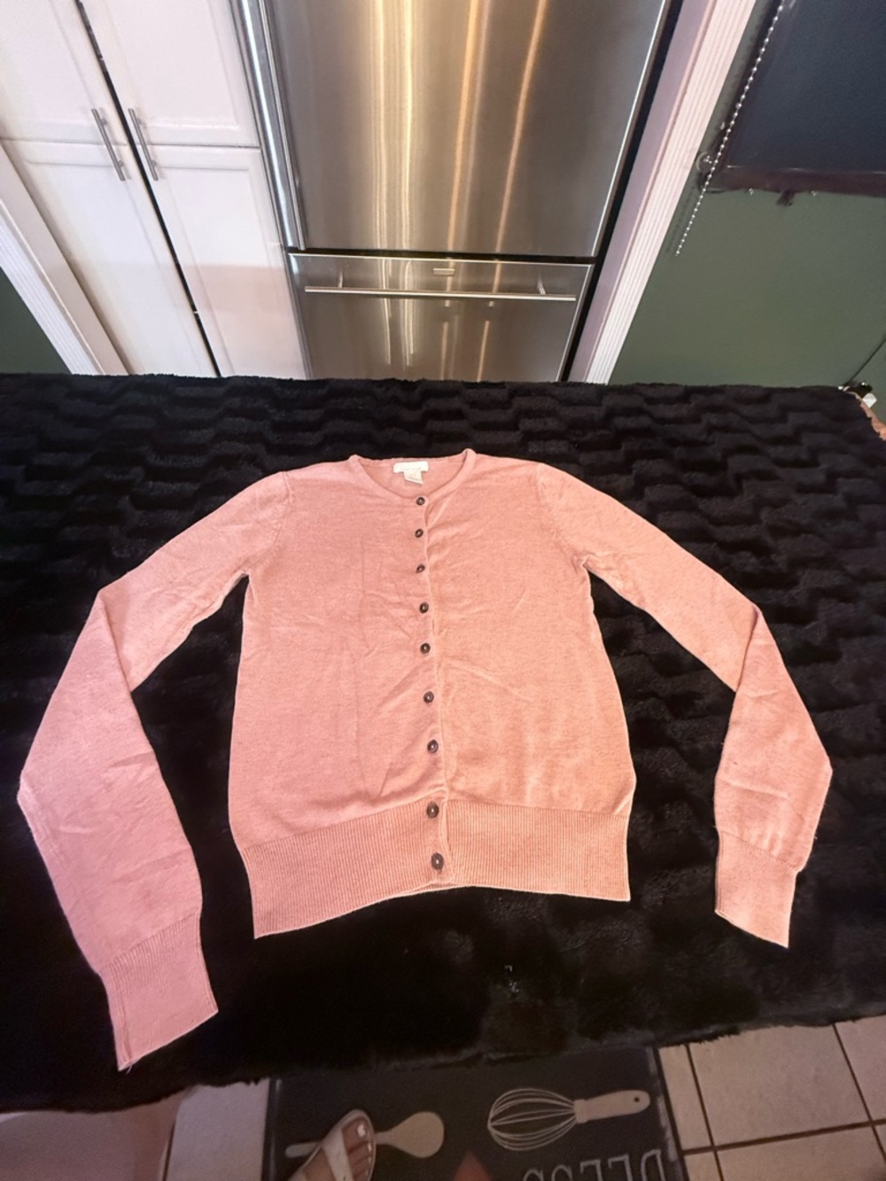 H&M Dusty Pink Button-Front Cardigan